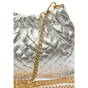 Borsa a spalla Anna Luchini Argentato