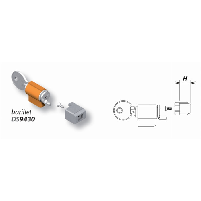 Kit barillet LA CROISEE DS pour SOLO et SENZO - Profil 27 à 31 mm - 9432-MV