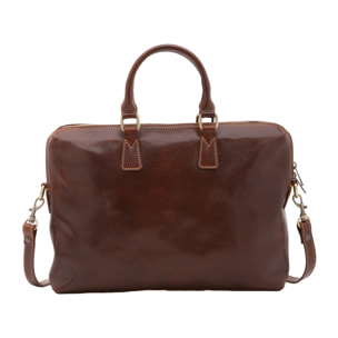 Borsa da lavoro uomo in vera pelle - Modello False - Made in Italy - 37.0 x 27.0 x 6.0 cm