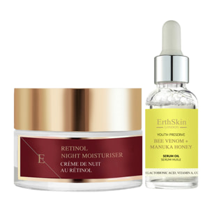 Crema hidratante nocturna con retinol + veneno de abeja + aceite sérico de miel de Manuka