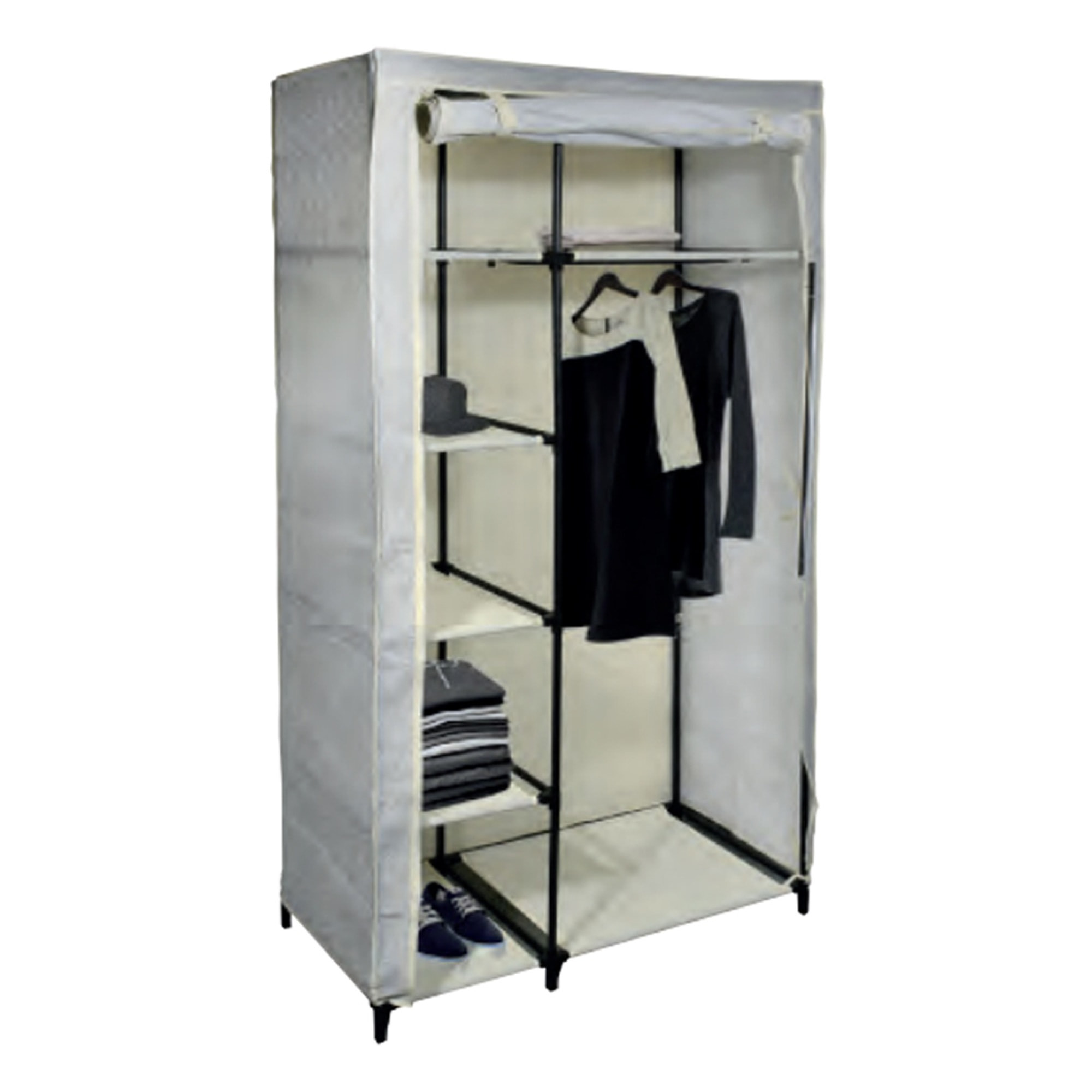 Armario plegable con 5 estantes en Textil transpirable