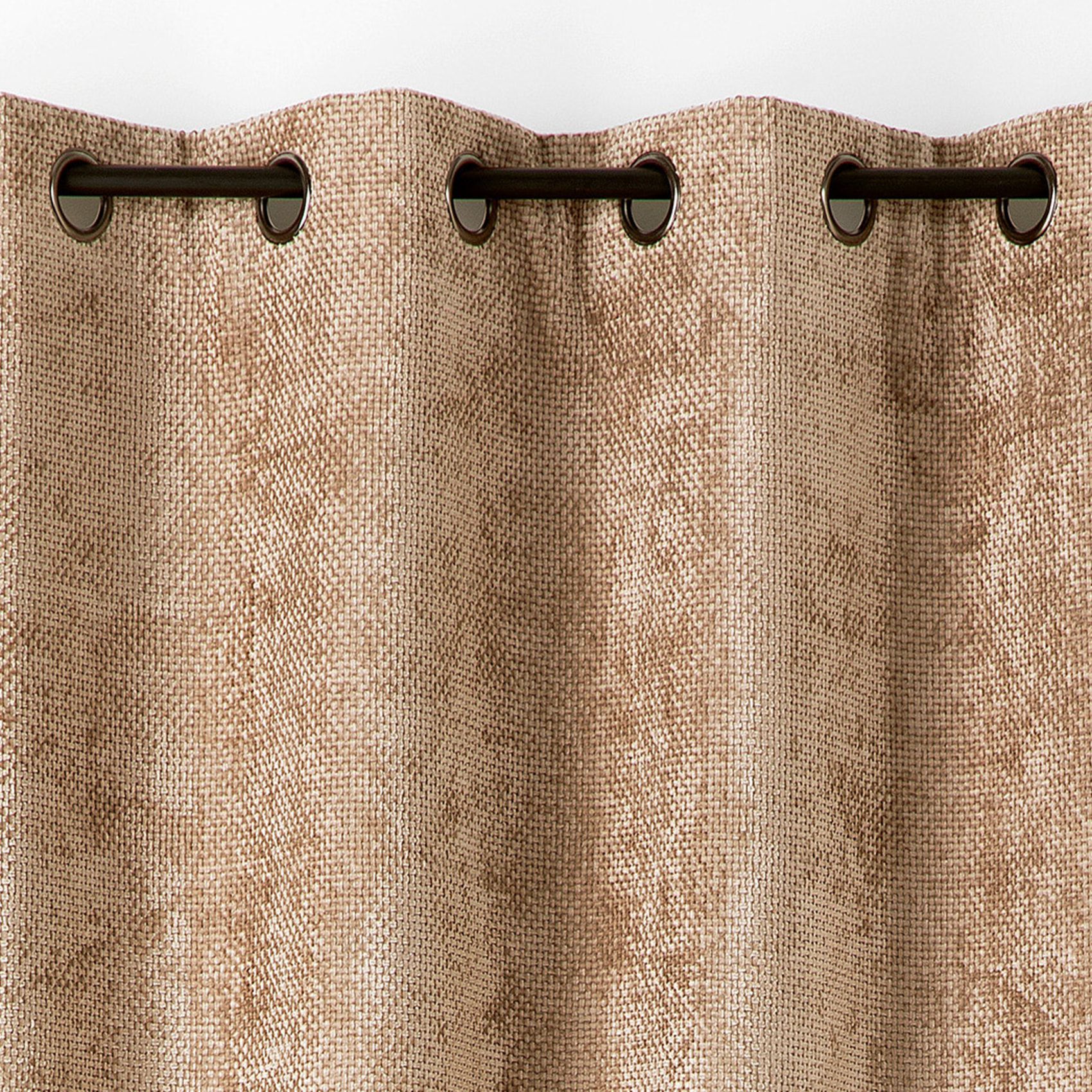 Rideau thermique et phonique velours chenille - Beige Chamois