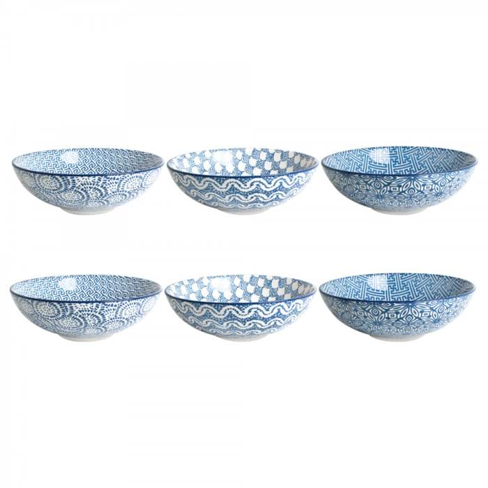 Lot de 6 assiettes creuses, CYCLADES