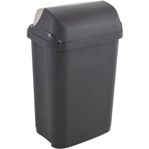 Cubo de Basura con Tapa Deslizante,  Rasmus, Gris grafito