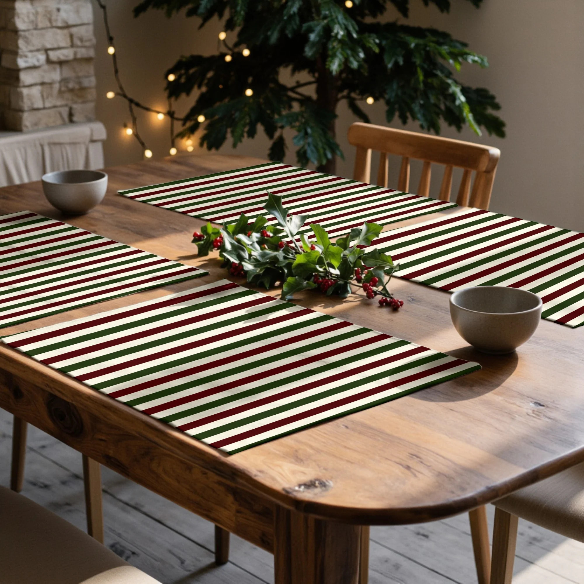 Lot de 2 sets de table anti-taches Christmas Wish 14 1225