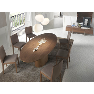 Mesa Angel Cerda de madera de nogal 220x110x76cm