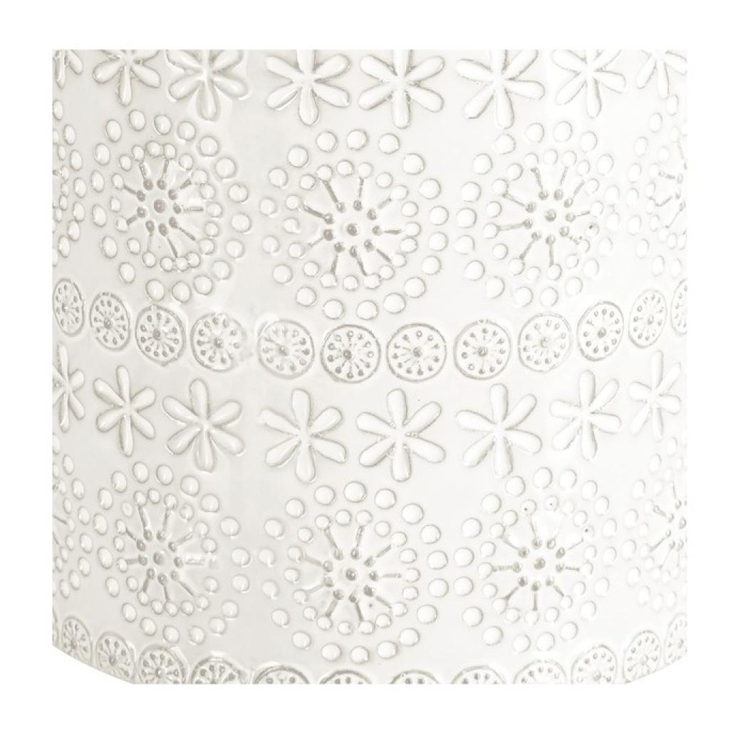 Boite à cotons Porcelaine RELIEF Blanc Spirella