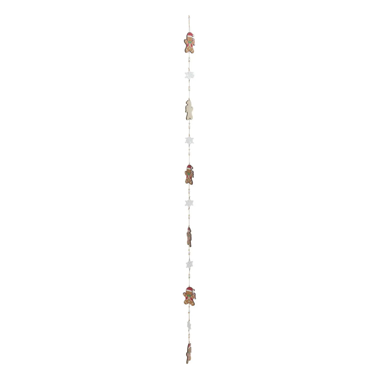 Guirlande pain d'épice l.1,8m bois assorti
