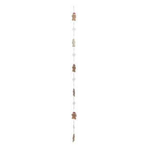 Guirlande pain d'épice l.1,8m bois assorti