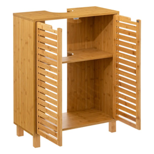 Meuble bas sous lavabo "Sicela" bambou