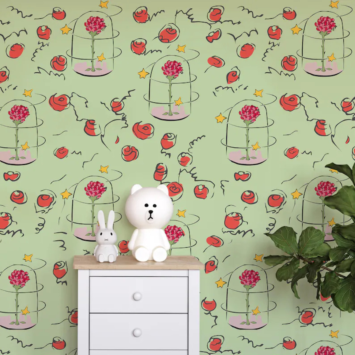 Carta da Parati Ufficiale Il Piccolo Principe Rosa Protezione Libertà