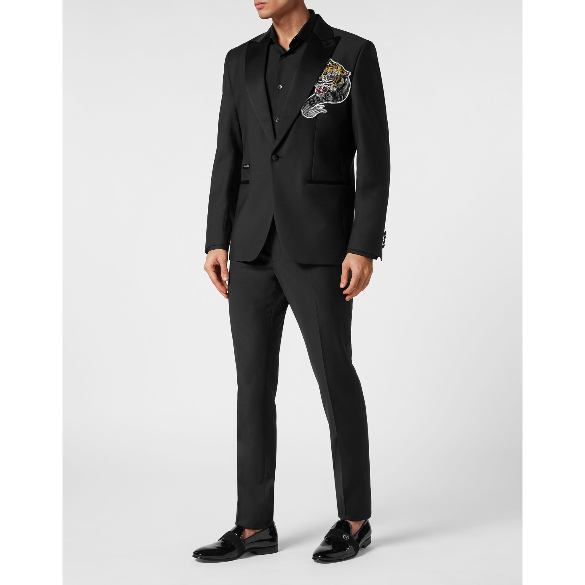 PHILIPP PLEIN One-Button Blazer Slim Fit TATTOO