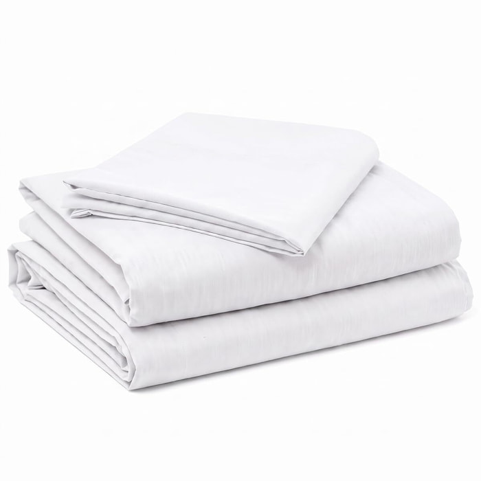Completo lenzuola in cotone - Bianco