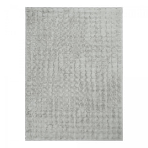 Tapis shaggy, faux uni sobre, poil long shaggy moelleux