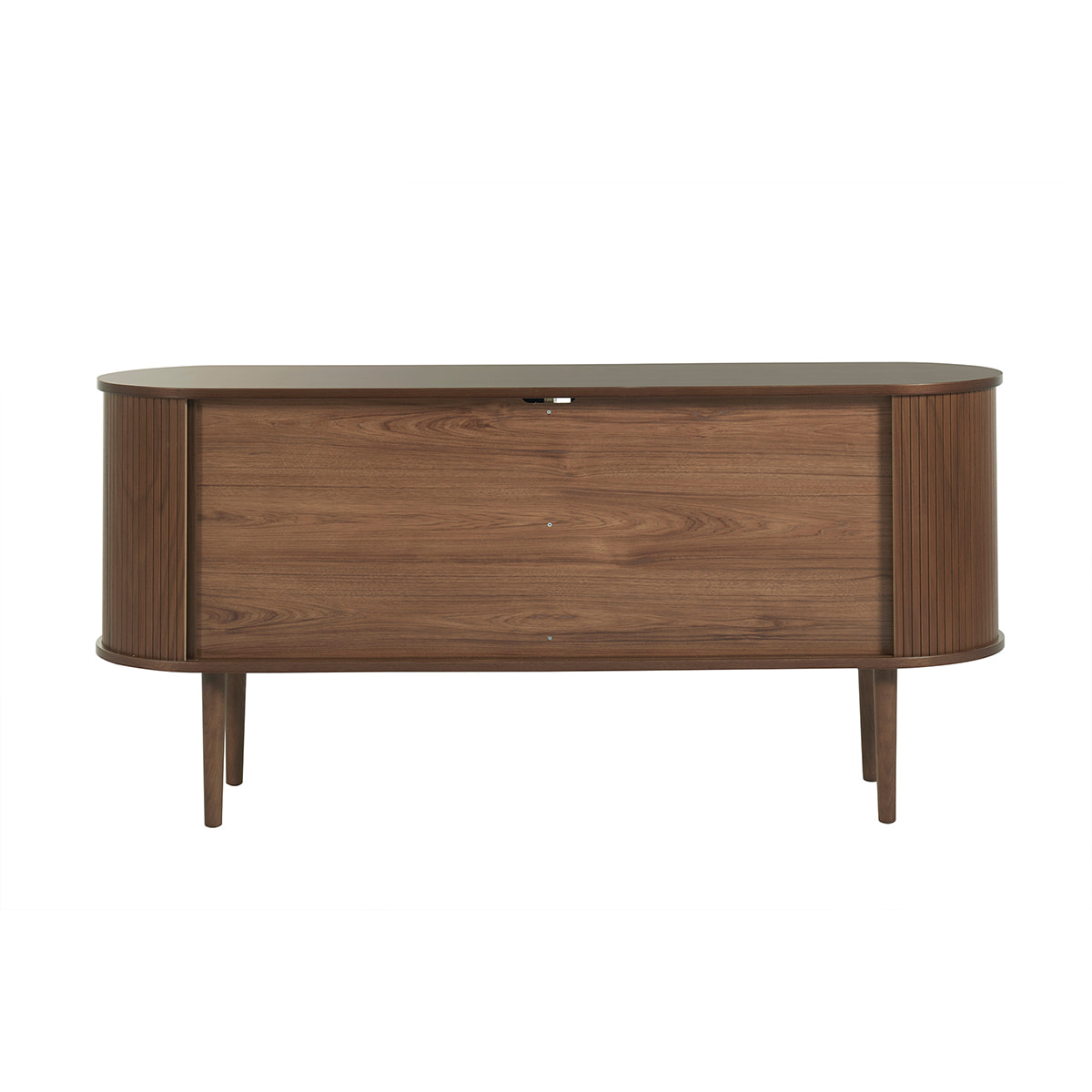 Buffet vintage en bois foncé noyer 2 portes coulissantes L160 cm EPIC