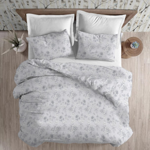 Parure copripiumino in flanella praga grigio