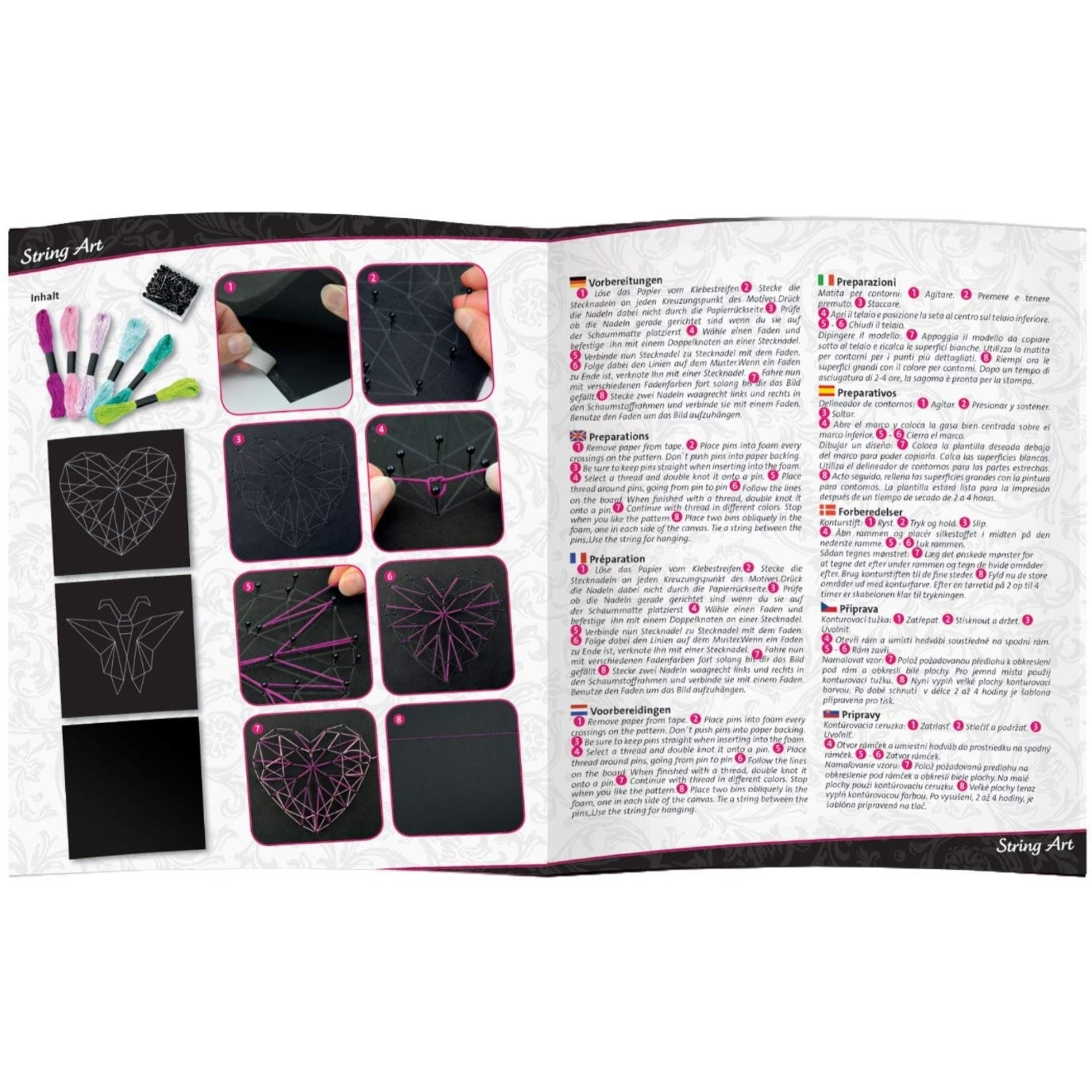 String Art - Farfalla E Cuore