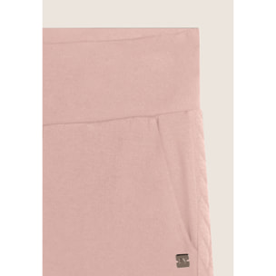 Pantalone donna in felpa viscosa con bande intrecciate