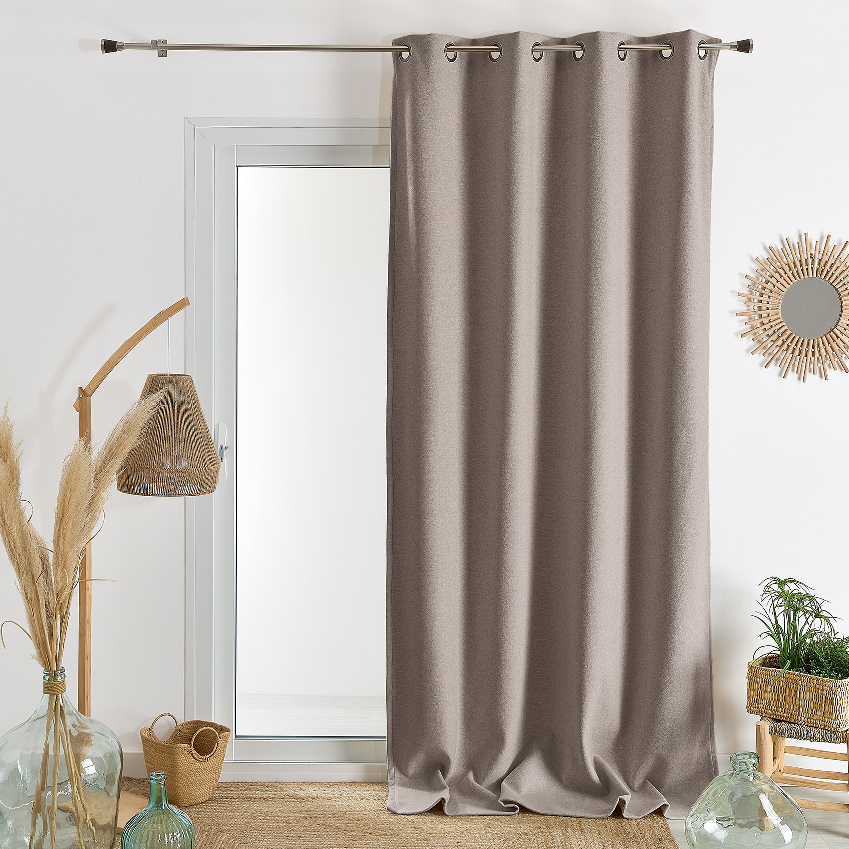 Rideau en flanelle - Naturel