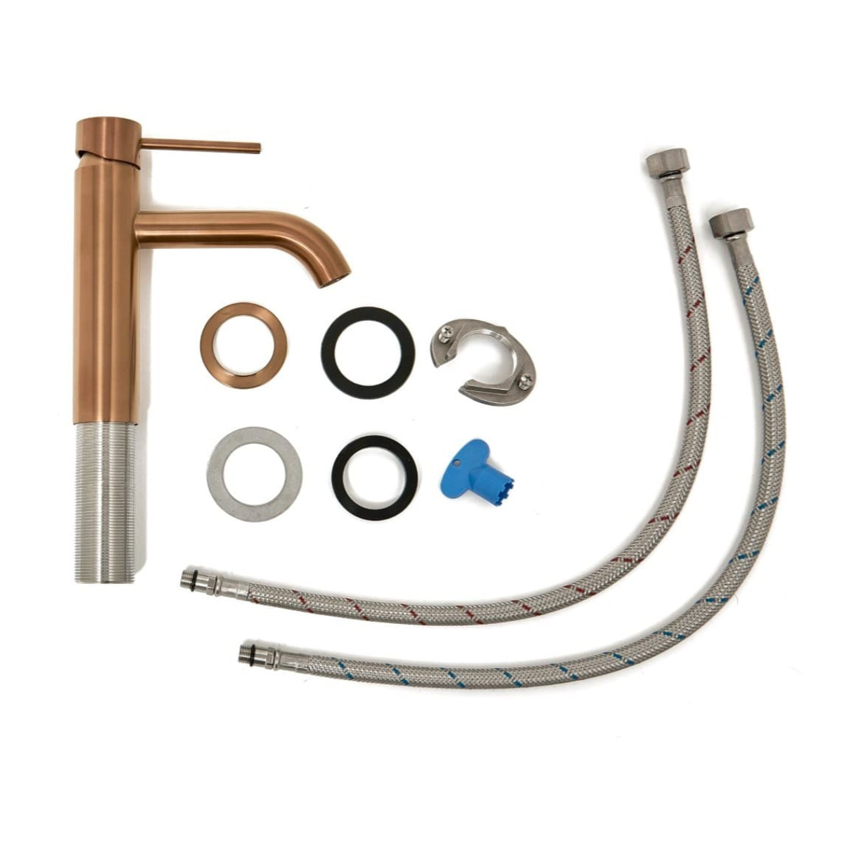 Aurum mitigeur de lavabo 16,5 cm, à levier, sans vidage, or rose brossé (SATBAUR271BRG)