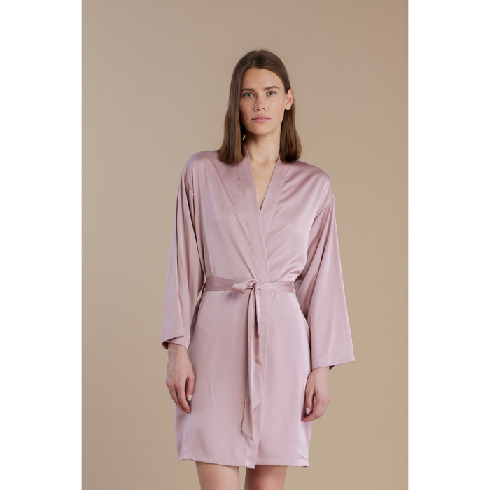 Vestaglia in raso con maniche lunghe e cintura articolo pleasure Noidinotte