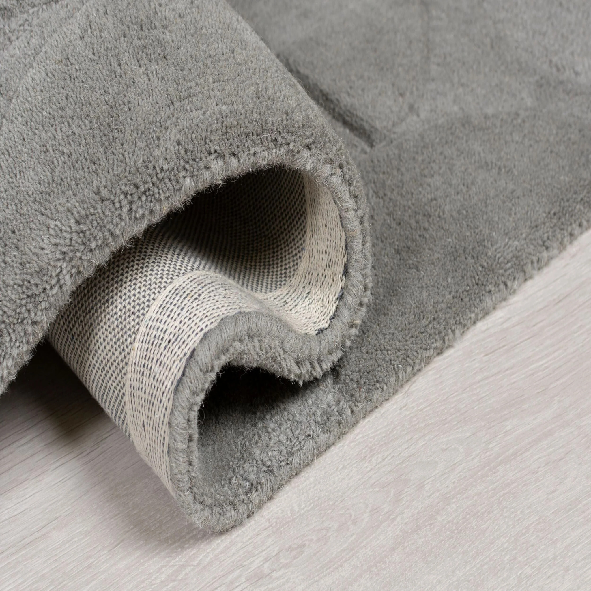 Tapis en laine rond GIGI Gris
