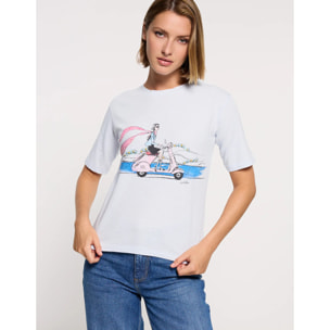 Camiseta Manga Corta Azul Claro - Motorito