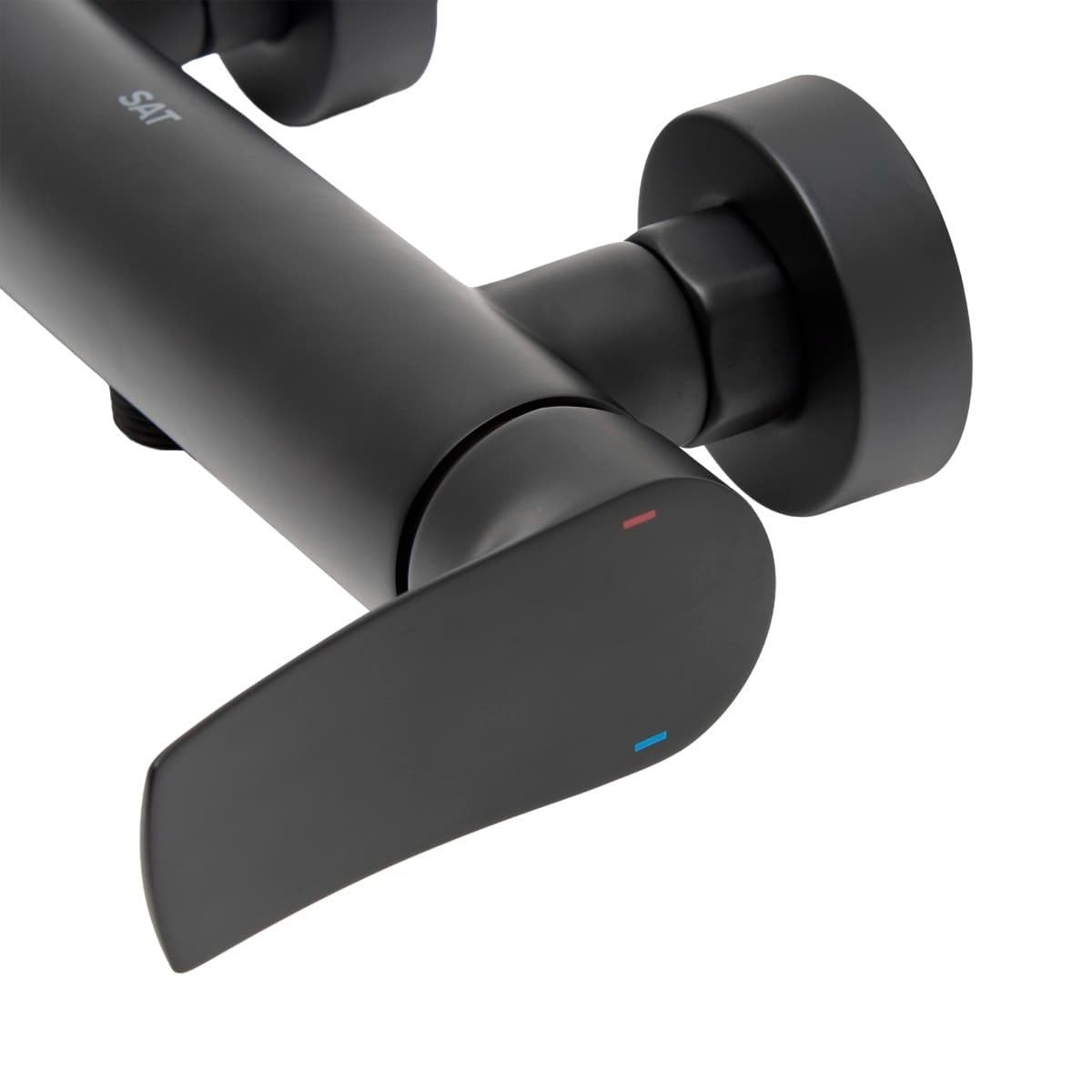 Infinitio mitigeur de douche monocommande mural, sans ensemble de douche, noir mat SATBSINF268C avec une garantie de 5 ans