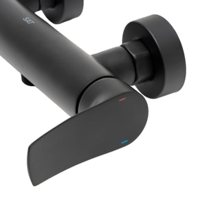 Infinitio mitigeur de douche monocommande mural, sans ensemble de douche, noir mat SATBSINF268C avec une garantie de 5 ans