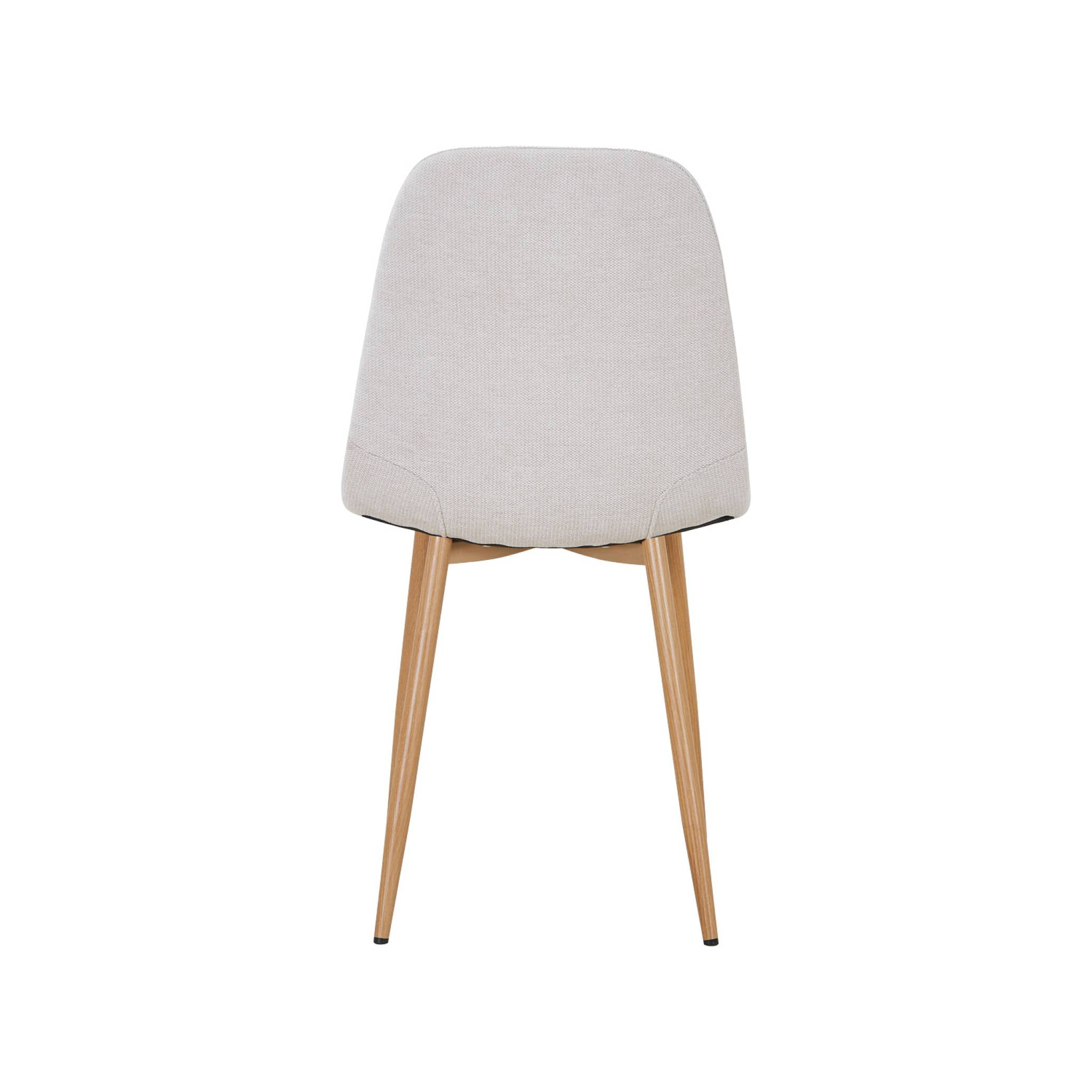 Chaise décor bois et tissu (lot de 2) VERA