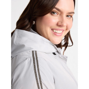Fiorella Rubino - Parka impermeable con bordado - Gris