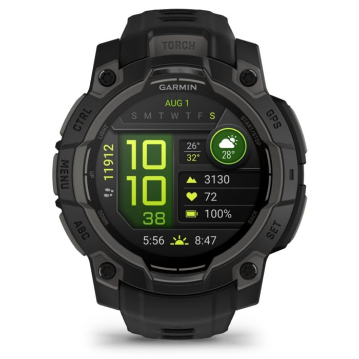 Montre sport GARMIN Instinct3 Amoled 45mm Noir Bracelet noir