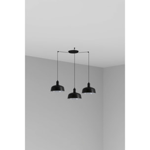 TATAWIN M metallo 3L Lampada a sospensione nera