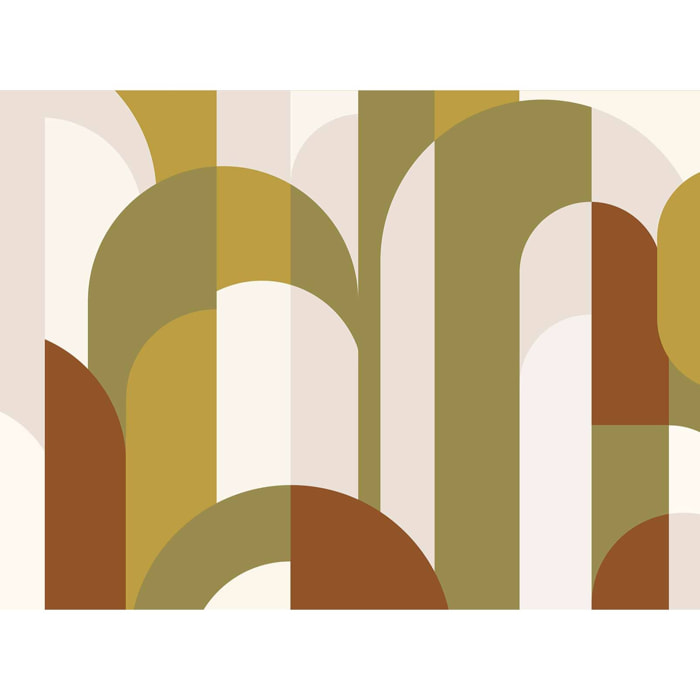 Papier peint panoramique Arcade verte sauge  Intissé