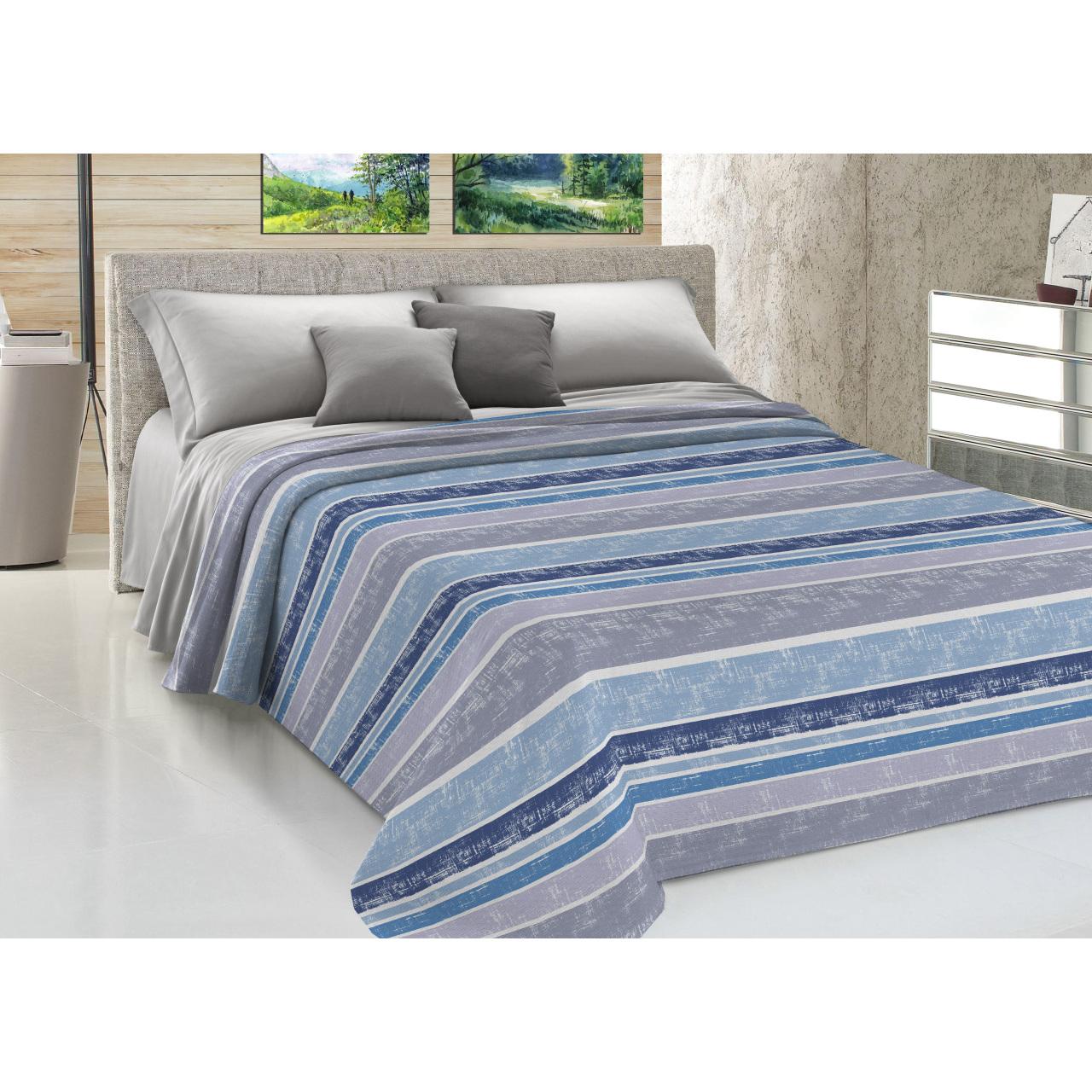 Copriletto Piquet 100% Cotone Linea Sofia Rodrigo Blu