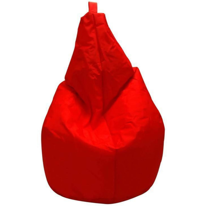 Pouf Angillina, Poltrona multiuso, Poltroncina sacco, Pouf poggiapiedi, Made in Italy, 80x80 h120 cm, Rosso