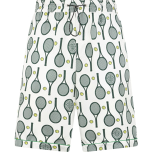 PHILIPP PLEIN Silk Drawstring Shorts Tennis