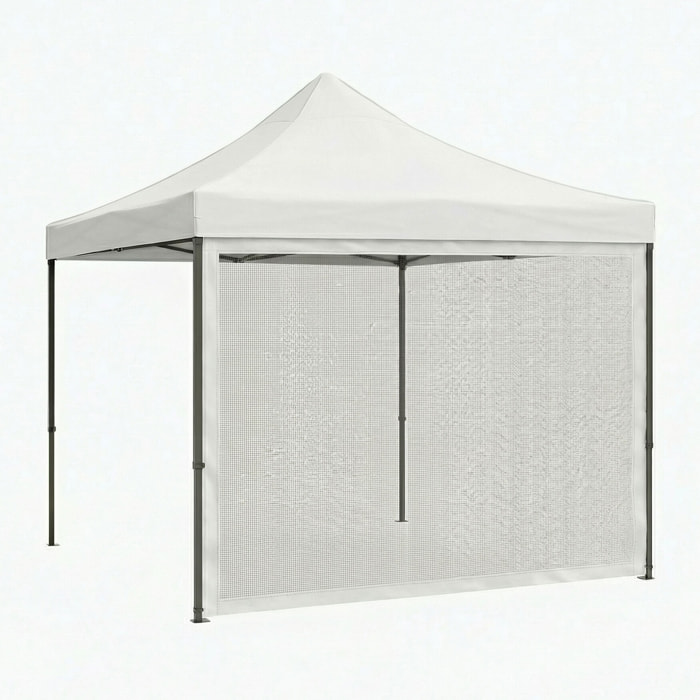 Set 4 teli zanzariera per gazebo da giardino 3x3 M kit di 4 zanzariere con velcro. 300X300X200H CM Nero