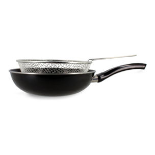 Poêle à frire émaillée noire 26cm