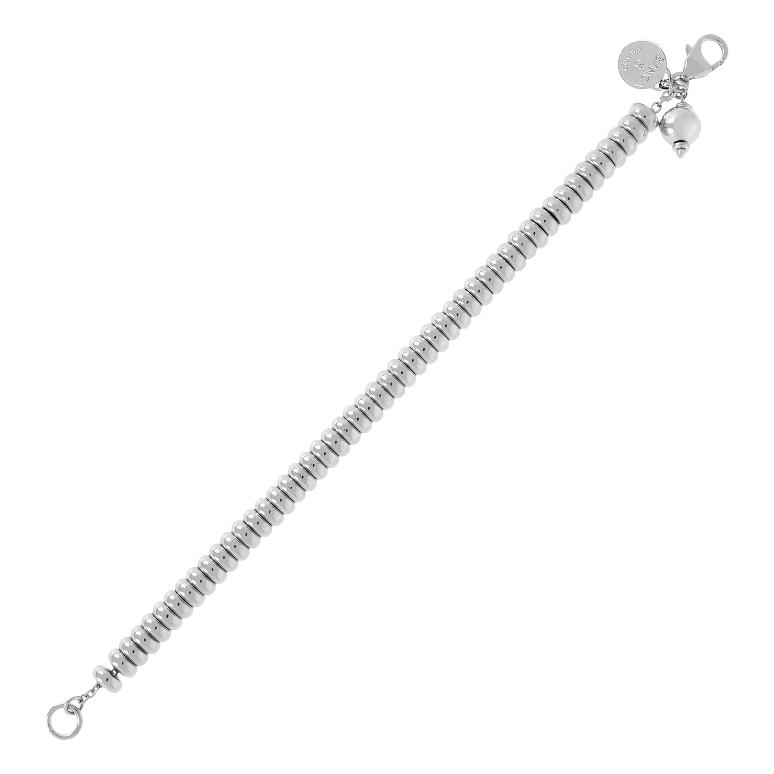 Bracciale a Rondelle in Argento 925 placcato Platino