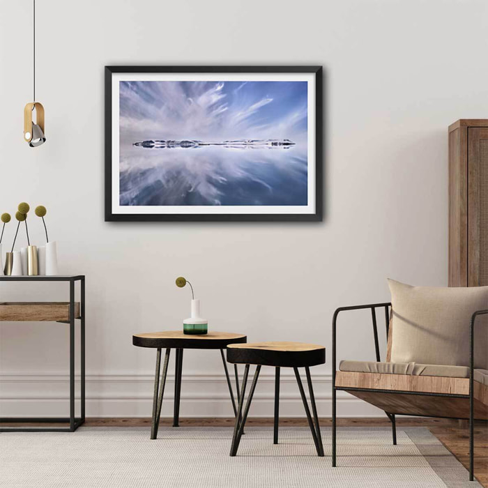 Affiche paysage Une Journee en Arctique Affiche + cadre en bois - Noir