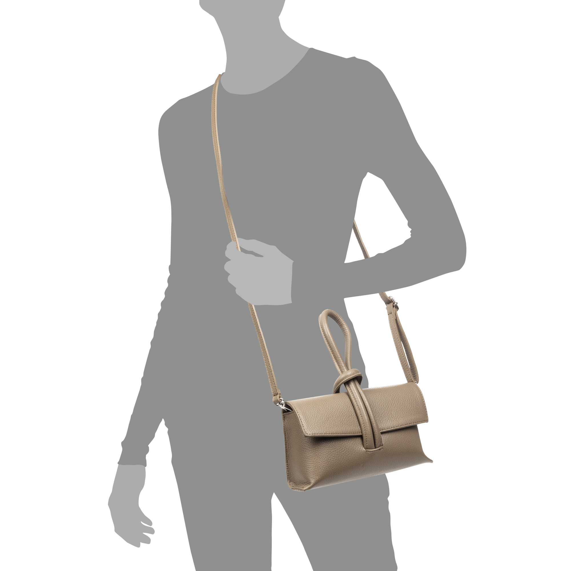 Agra borsa a mano. Vera pelle Dollaro.