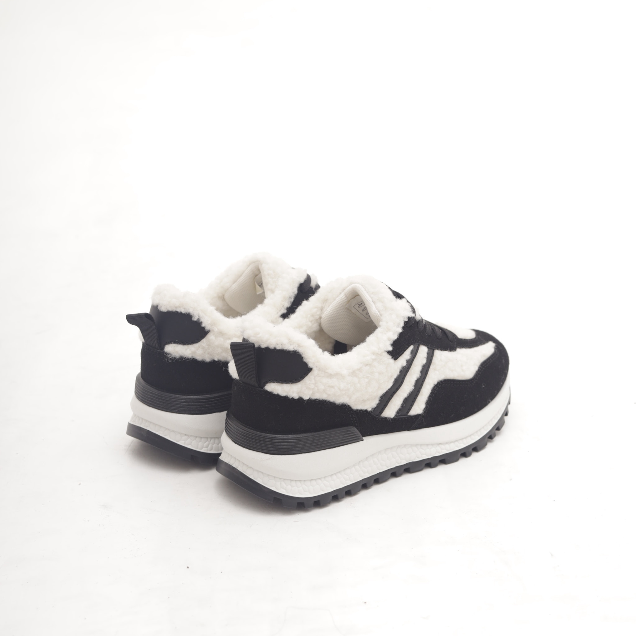 SNEAKERS RUNNING FUR DOPPIA FASCIA NERO