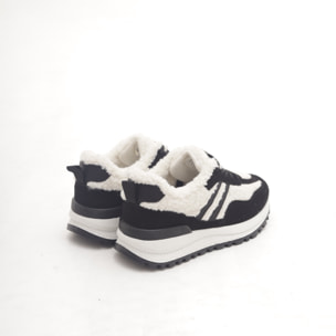 SNEAKERS RUNNING FUR DOPPIA FASCIA NERO