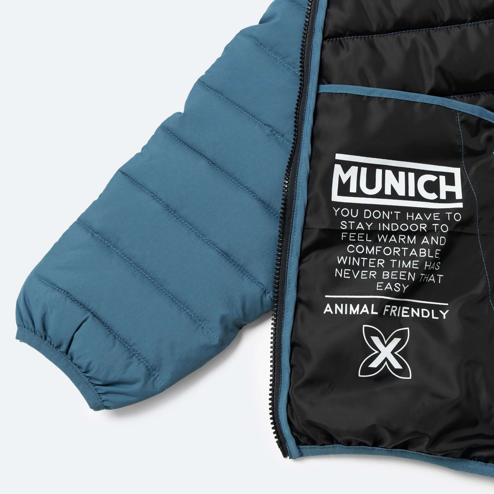 Chaqueta MUNICH hombre Padding de nylon-poliéster azul