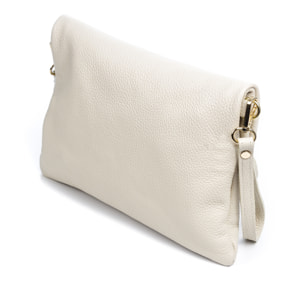 FIRENZE ARTEGIANI Borsa a Spalla da Donna Corinna. Vera Pelle Dollaro Made in Italy 29x5x20 Cm. Beige