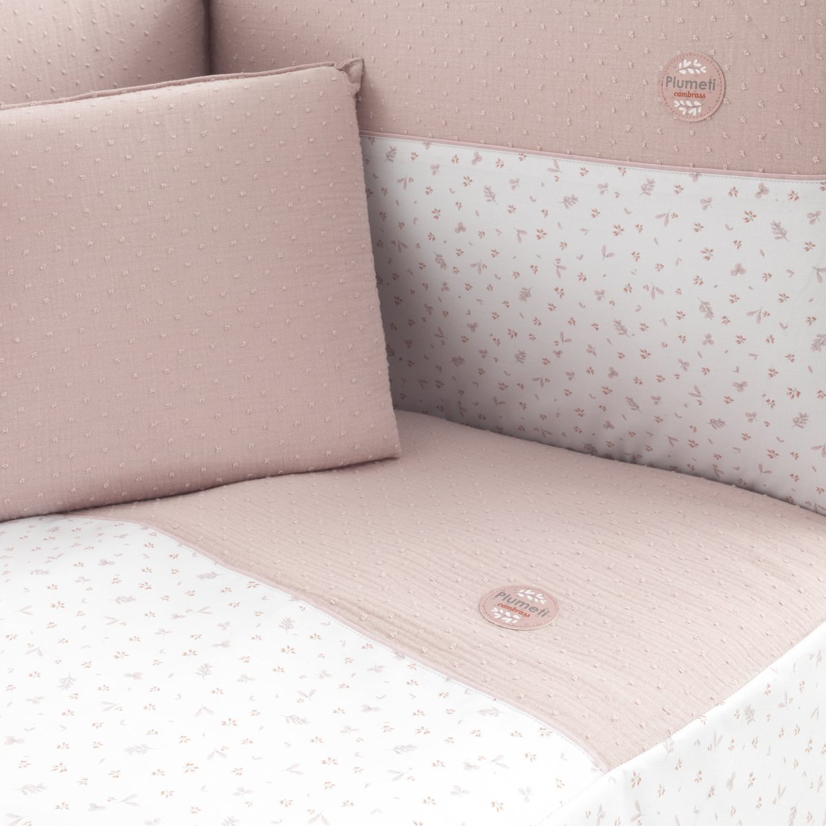 Cambrass Jgo 2 Pcs.Colcha I-V. Cuna 60 Plumeti