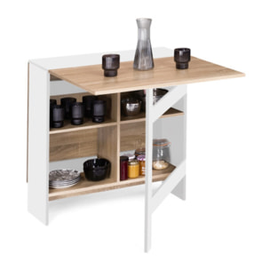 Table repas console pliable Edi avec rangements