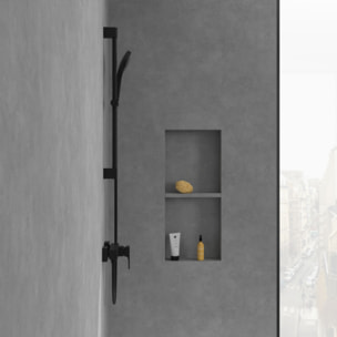 Mitigeur mécanique douche Architectura Square Noir mat