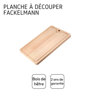 Planche à découper en bois avec récupérateur de jus 40 x 26 cm Fackelmann Wood Edition